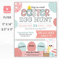 Easter egg hunt flyer set